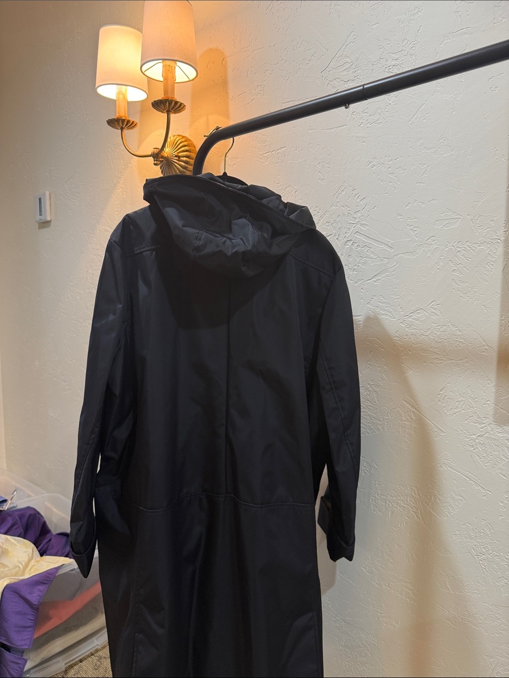 JANE POST  Women’s Black Raincoat with Red Trim
XXL - Picture 3 of 4